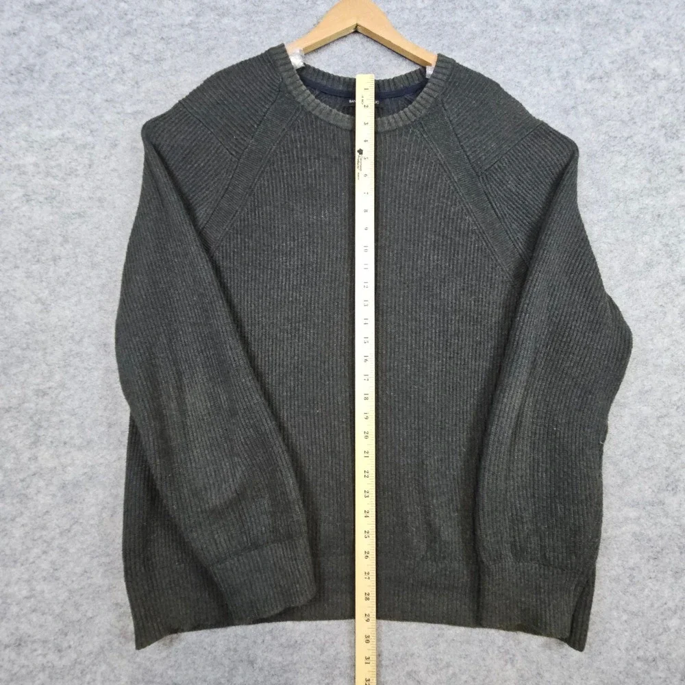 Banana Republic Men's Green Pullover Sweater‎ Size XL Cotton/Nylon/Wool Winter